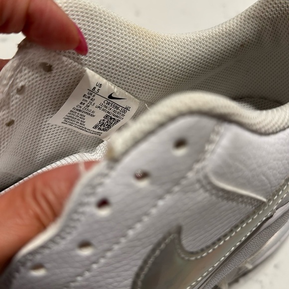 Women’s White Sneakers with Holographic Detail- Nike Court Vision Low - Picture 5 of 5